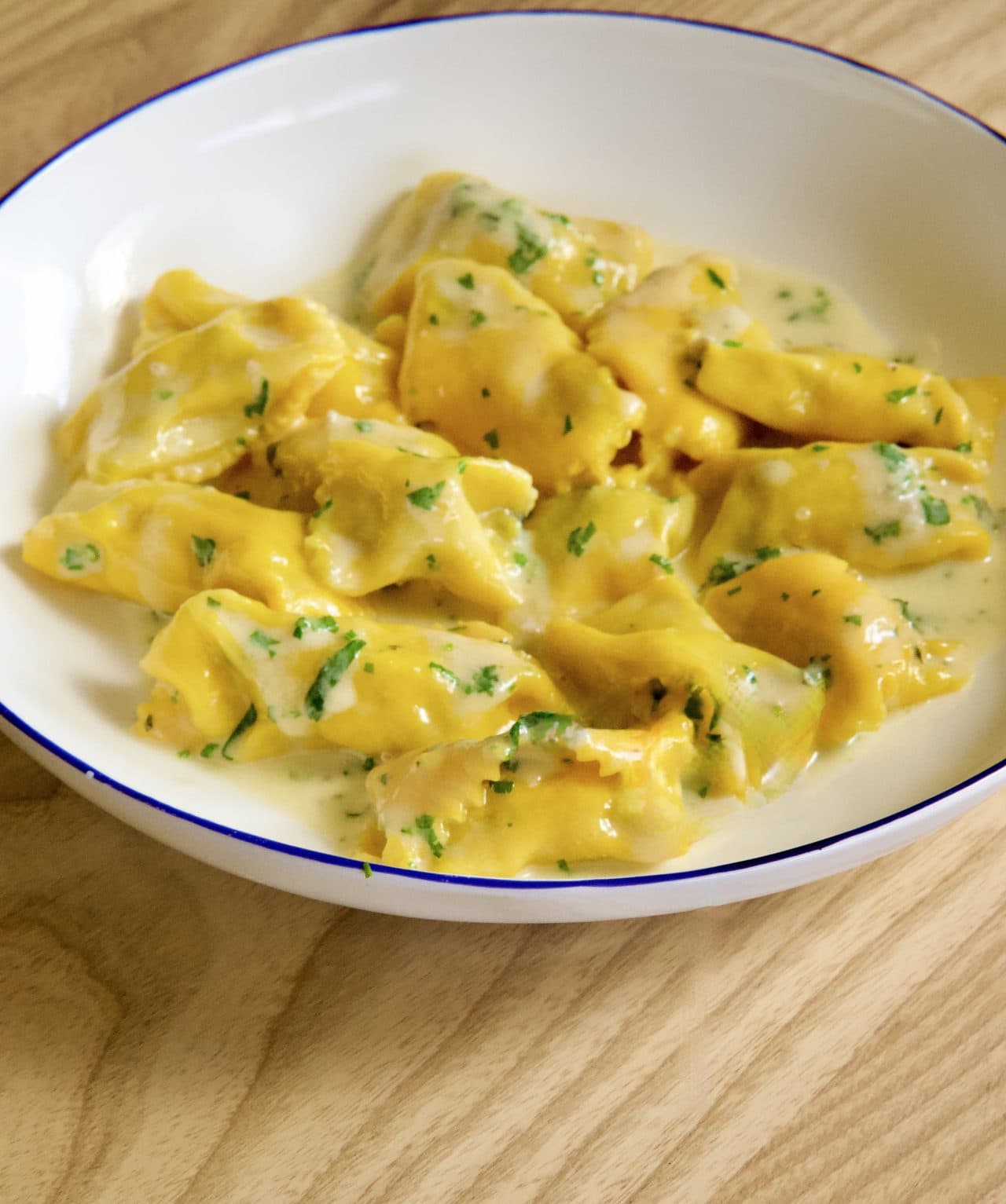 Agnolotti with Potato, Mint & Taleggio Sauce • Mateo Kitchen